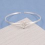 Silver Sunflower Cuff Bangle