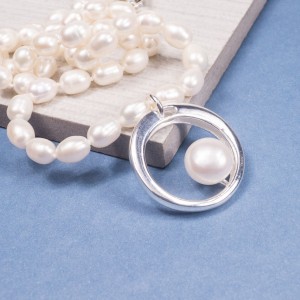 Freshwater Pearl Saturn Necklace