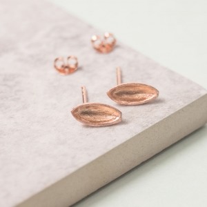 Silver and Rose Gold Pod Studs