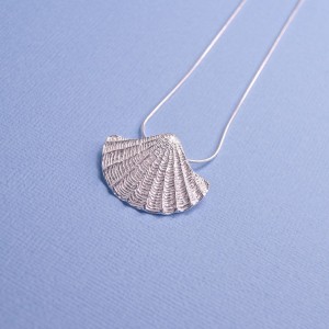 Silver Fan Shell Pendant