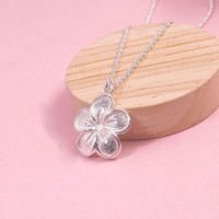 Silver Cherry Blossom Pendant
