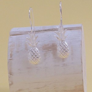 Silver Pineapple Earrings