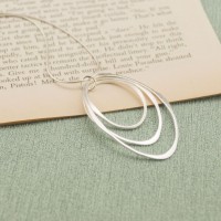 Silver Triple Hoop Pendant