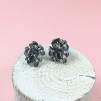 Silver Coral Studs