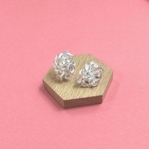 Silver Coral Studs