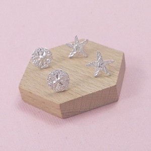 Silver Seascape Earrings
