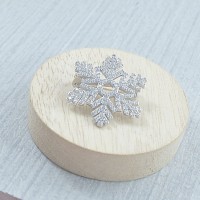 Silver Snowflake Brooch