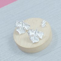 Silver Palma Leaf Earrings