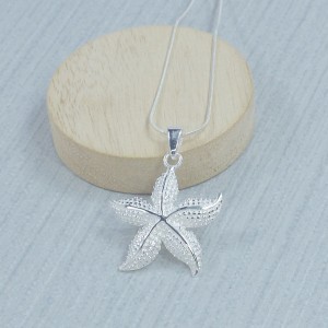 Silver Asterina Starfish Pendant